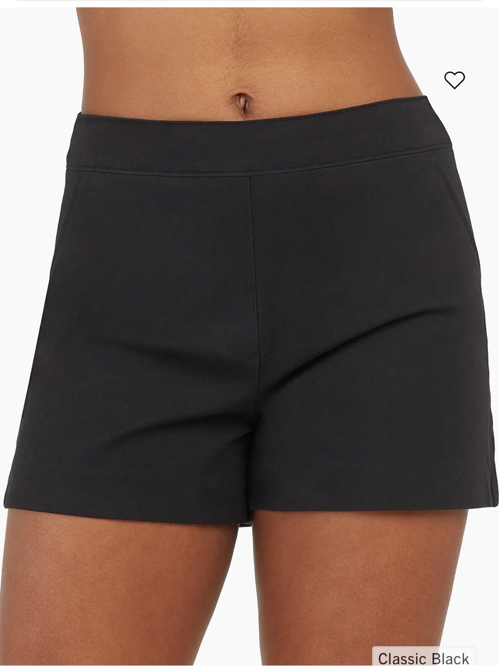 SPANX On-the-Go Shorts 4 Inch shorts, XS, Black